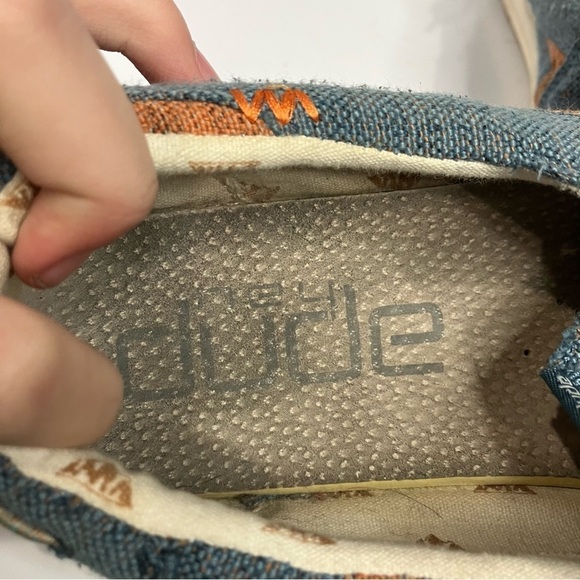 Hey Dude Welsh slip on loafers in chambray blue size 12 - Picture 5 of 8